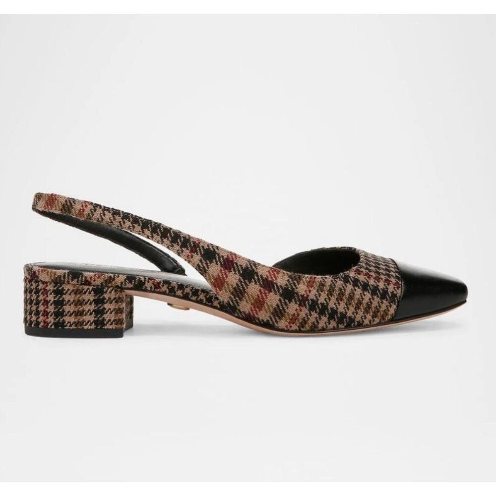 VERONICA BEARD Women’s Cecile Plaid Slingback Ballerina Flats